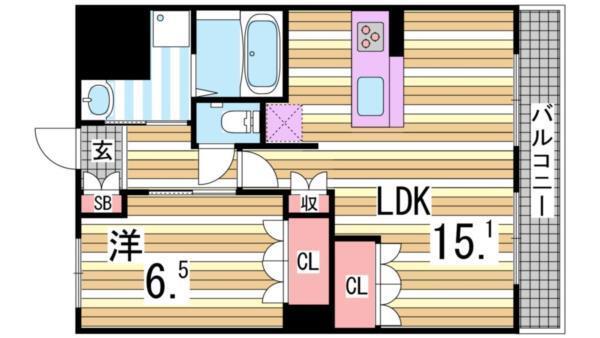 コーポ・サカシタD棟 間取り図画像