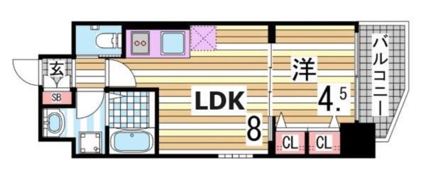 エステムコート三宮駅前IIアデシオン 間取り図画像