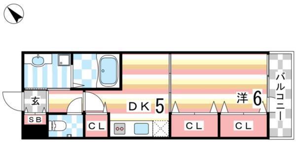 プレジール三ノ宮III 間取り図画像