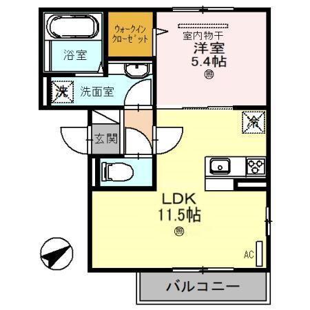 D-room　ル・シャン・ドゥ・フルール 間取り図画像