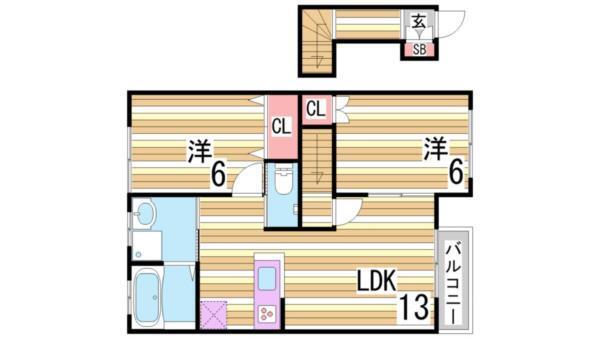 ハイツフローラ南 間取り図画像