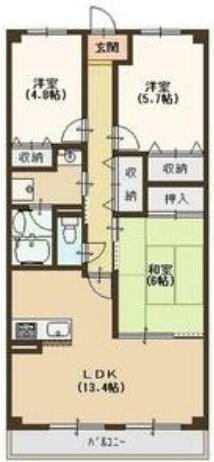 リーヴ香櫨園 間取り図画像