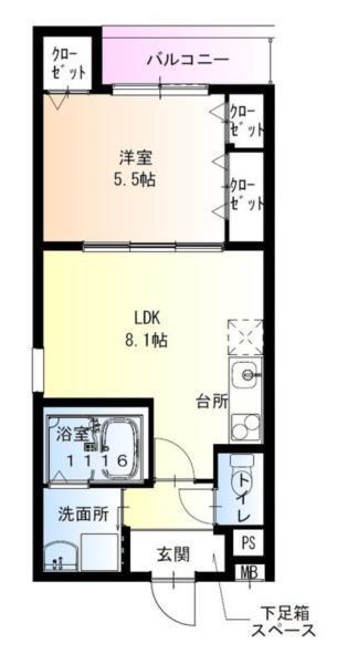 フジパレスＪＲ西宮駅北 間取り図画像