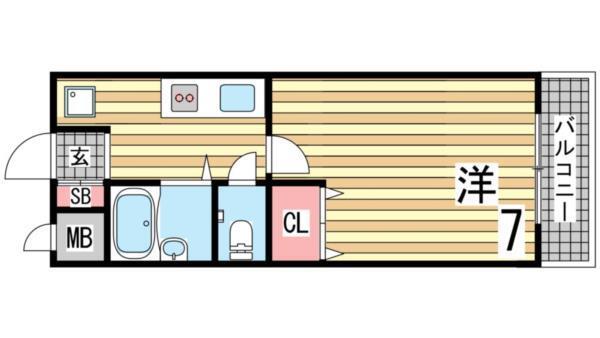 Aurora Court兵庫駅前 間取り図画像