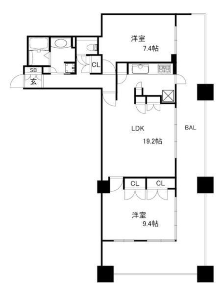 トア山手ザ・神戸タワー 間取り図画像
