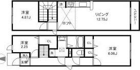 ラフィネ小松B棟 間取り図画像