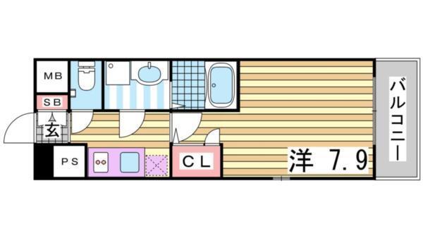 エスリード三宮旭通 間取り図画像