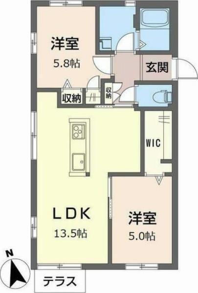 メゾン福田Ａ・Ｂ 間取り図画像