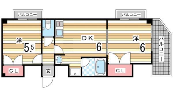 エバーグリーンフラッツ 間取り図画像