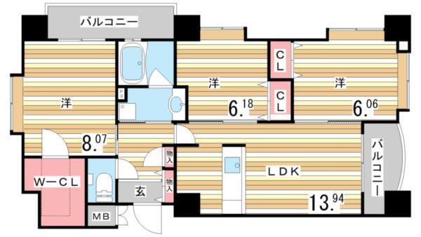 シティプラザ芦屋西 間取り図画像