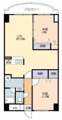 手柄アートスカイハイツ 間取り図画像