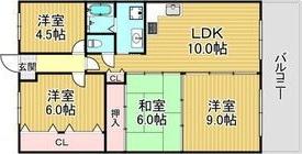 チャフル甲東 間取り図画像