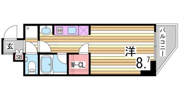 アスヴェル神戸元町海岸通 間取り図画像