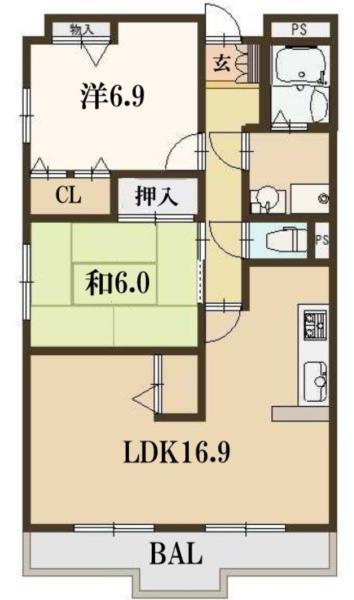 グランツOKAMOTOVII 間取り図画像