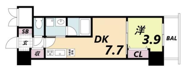 クロスレジデンス神戸元町 間取り図画像