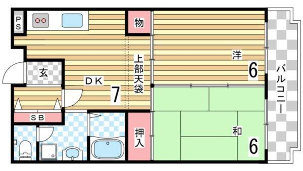 近畿荘（ハーバーキンキ） 間取り図画像