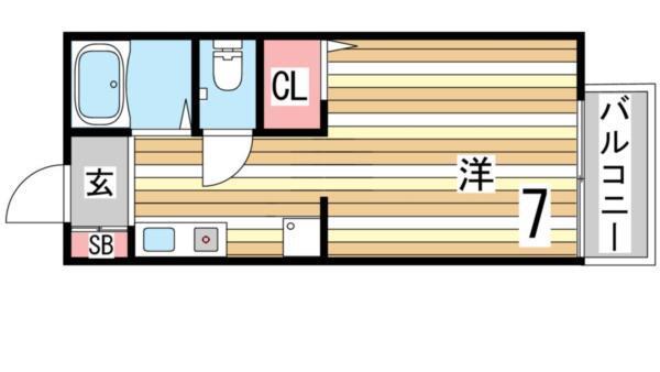 甲南ハイツ 間取り図画像