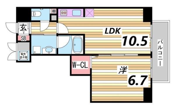 エスタンシア元町 間取り図画像