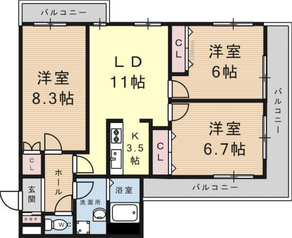 大谷町アネックス 間取り図画像