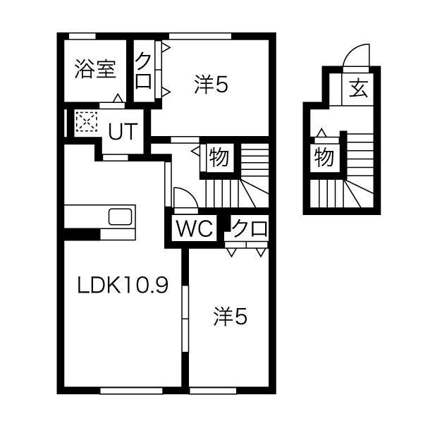 SUNNY GABLES 間取り図画像