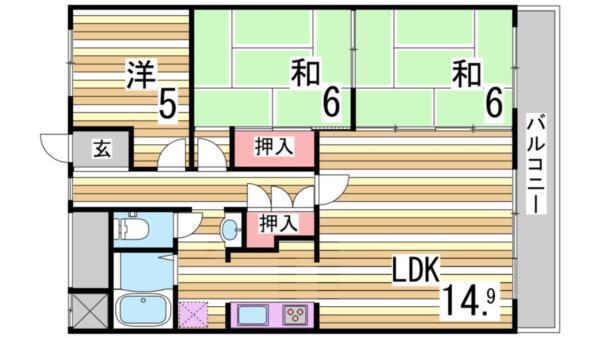 フェアリッチフィールドA棟 間取り図画像