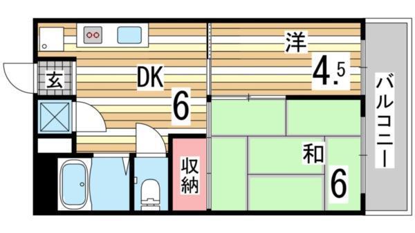 甲南ビル 間取り図画像