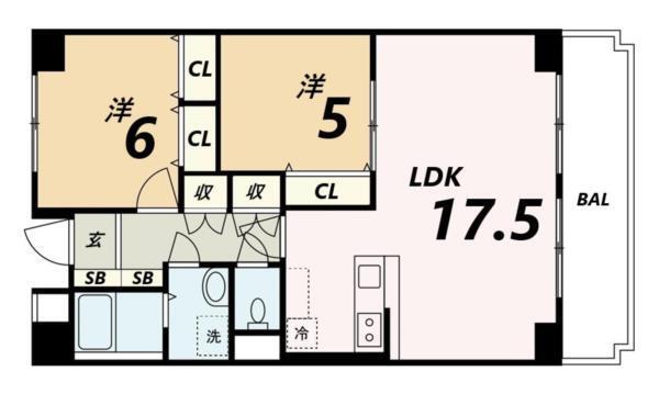 アルコ・ラ・カーサ佃町II 間取り図画像