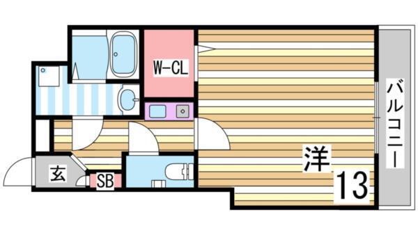 プレサンス神戸裁判所前 間取り図画像