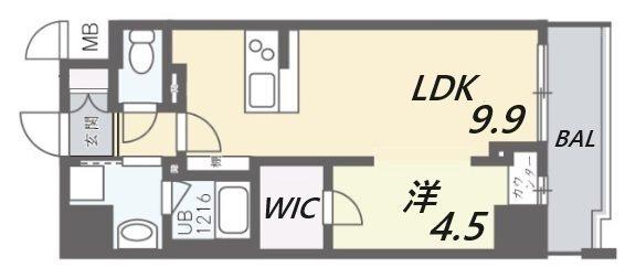 ルガールボニート新神戸 間取り図画像