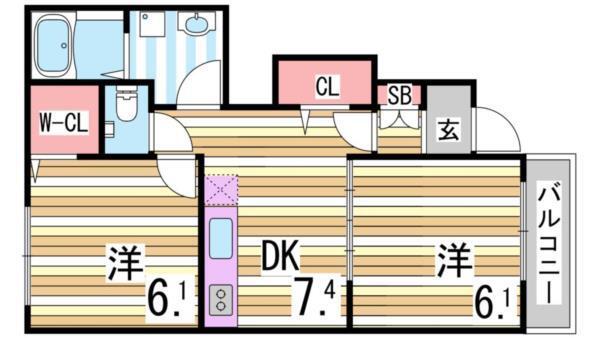 レジデンス藤原台 間取り図画像