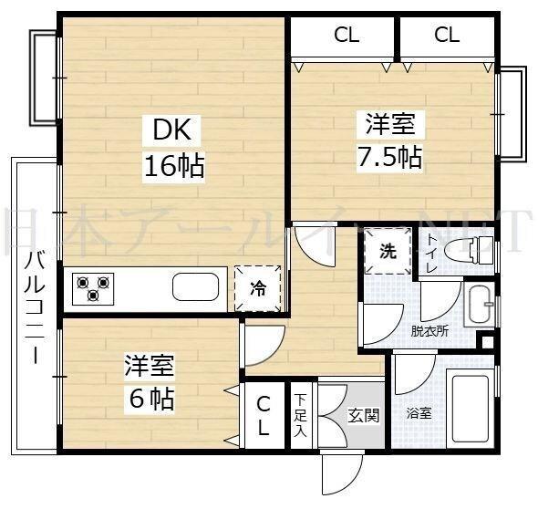 鈴蘭台第3団地第2号棟 間取り図画像