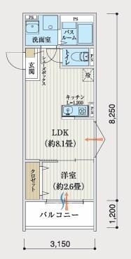 リアフラッツ上ヶ原 間取り図画像