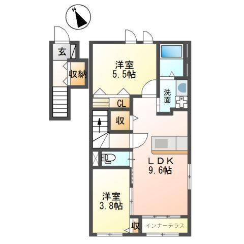 アベニール 間取り図画像