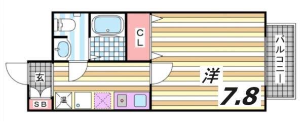 ダイドーメゾン神戸元町 間取り図画像