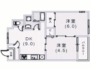 芦屋第一コーポラス 間取り図画像