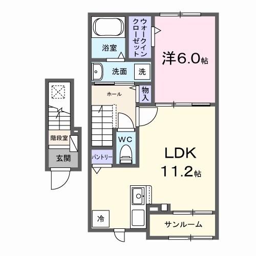 長畑町アパート 間取り図画像