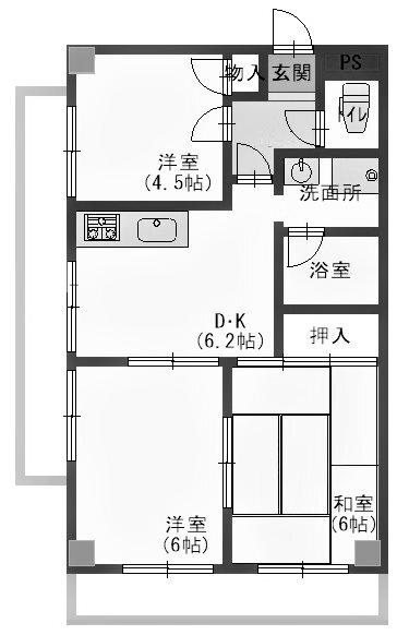パルレ瑞ヶ丘 間取り図画像