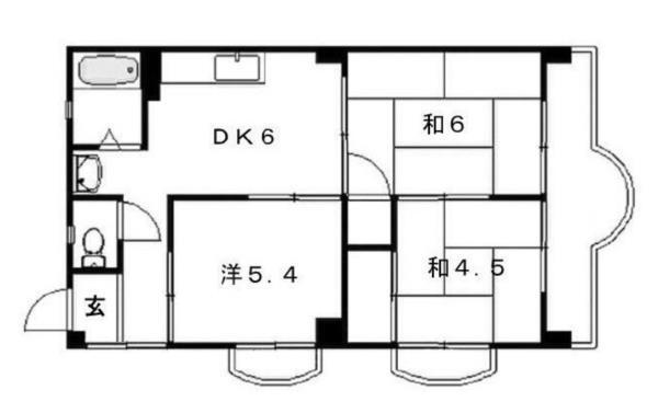 明不マンション太寺 間取り図画像