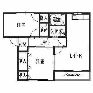 ザックス英賀保C棟 間取り図画像