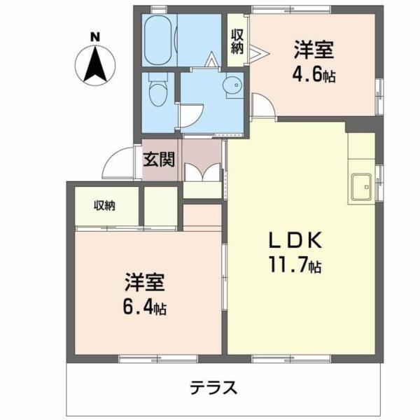 ジュネスのざとＷＥＳＴ 間取り図画像