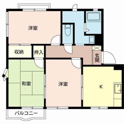アネックス御立Ｂ・Ｃ 間取り図画像