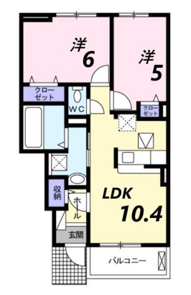 メゾン寺角　Ｅｓｔ 間取り図画像