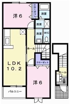 アウローラM　B 間取り図画像