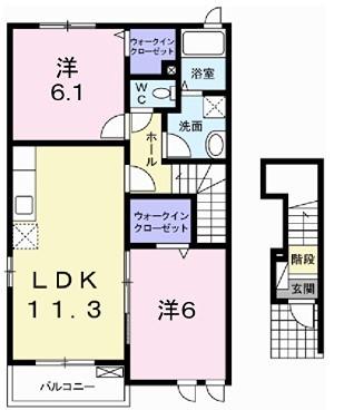 パレ　ドゥールD 間取り図画像