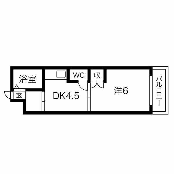 イナホハイツ 間取り図画像