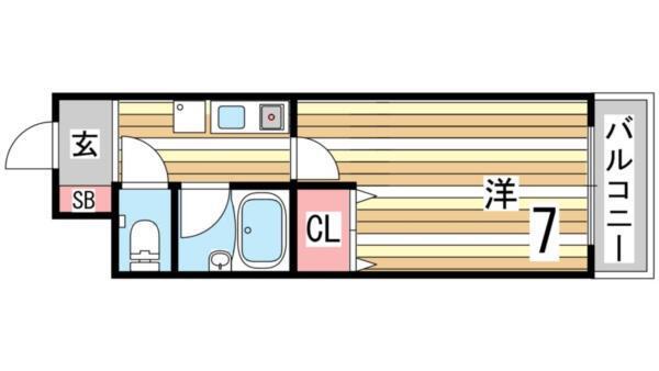 オプティ岡本山手 間取り図画像