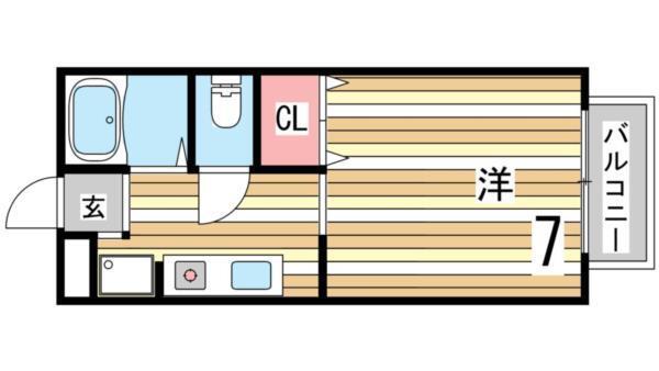 パセオ西芦屋 間取り図画像