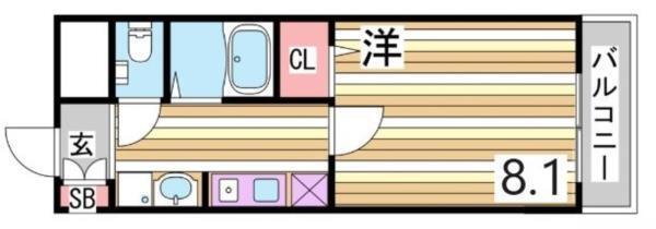 クオーレ三宮一番館 間取り図画像