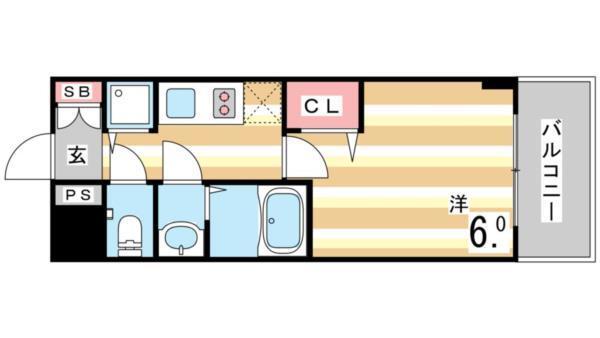 プレサンス三宮エレガンシア 間取り図画像