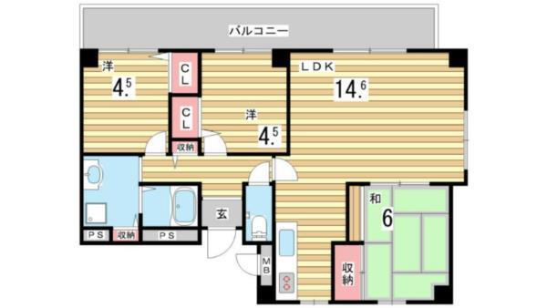 ラ・セーヌ兵庫 間取り図画像